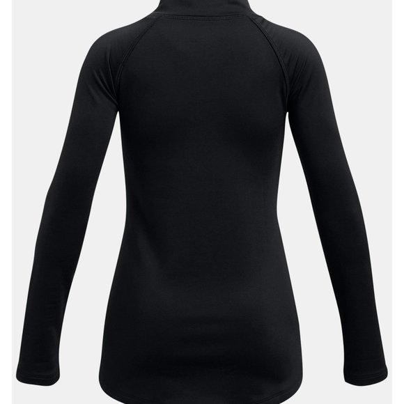 NWT Under Armour Black ColdGear Mockneck Shirt Youth Girls Size Small NWT - Picture 2 of 2